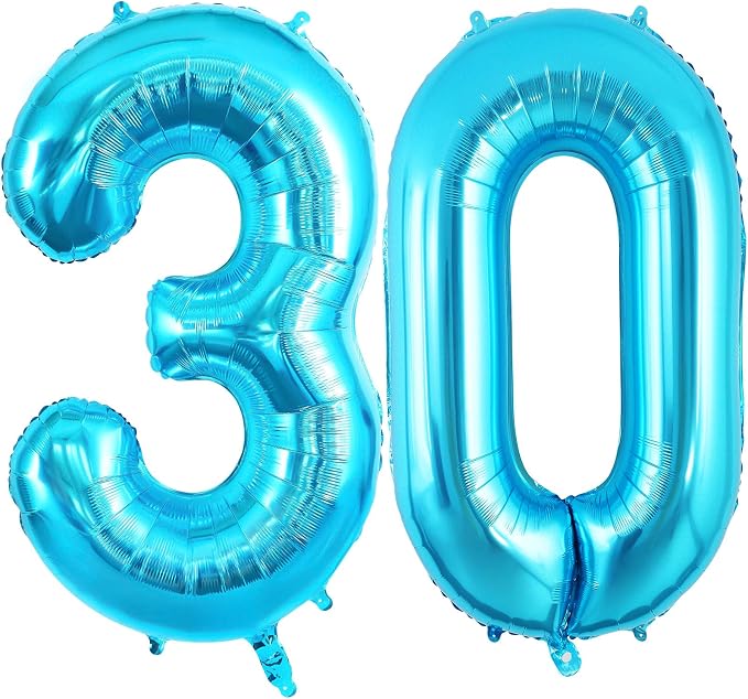 30 Number Balloons Large Foil Number Balloon Big 40 Inch by TOTAFAM