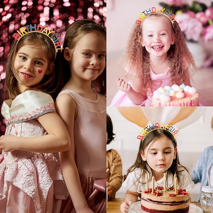 CIEHER Birthday Girl Headband Birthday Crown - Image 3