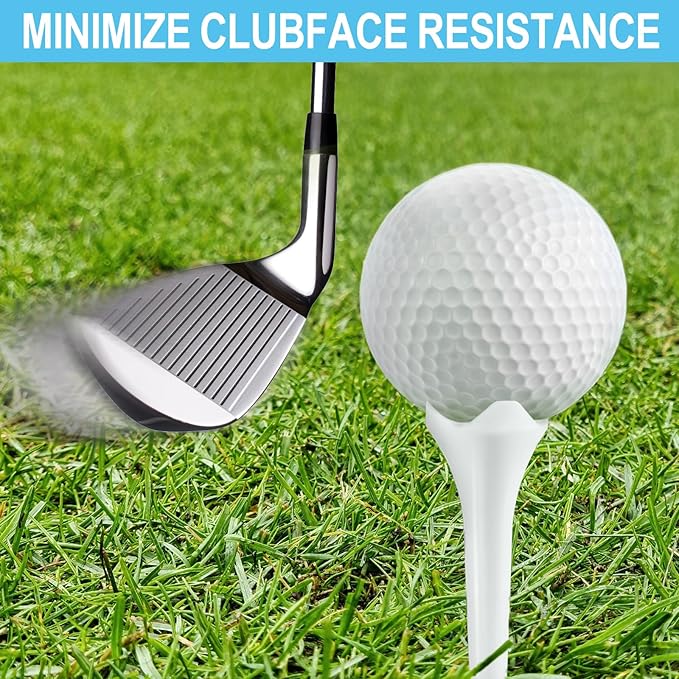 Weslymoo 1 1/2 Inch Plastic Golf Tees, Short Tees 120 Pack with Low-Friction Design for Iron、Par Threes、Hybrids and Driving Range, with High Stability and Low-Friction Performance Golf Tees Plastic