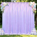 Hahuho Mermaid Lavender Sequin Backdrop Curtain, Banquet Decoration（1 Panels by Hahuho