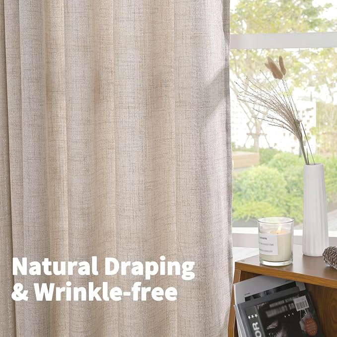 YoungsTex Short Linen Curtains 48 Inches Length - Image 5