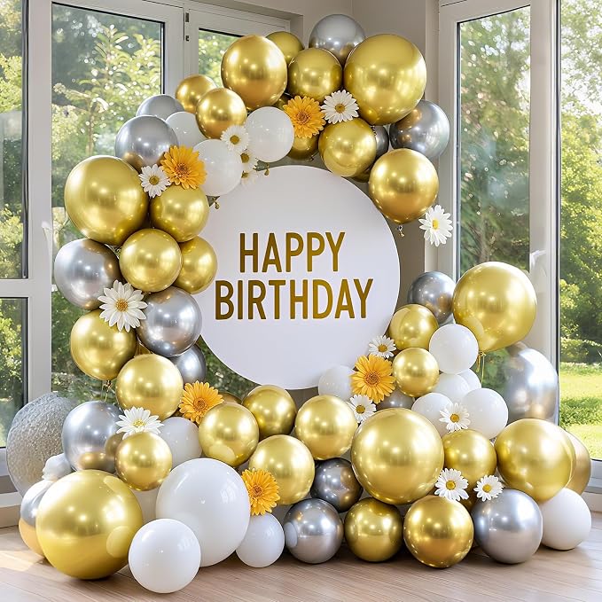 Gold Balloons 100 Pack 12 Inch Extra Thick Latex Party Decorations | Metallic - Image 5