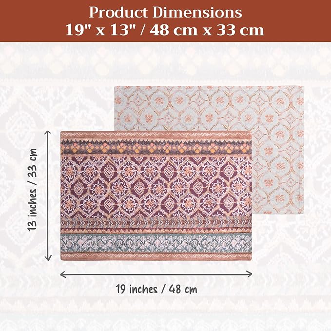 Maison d' Hermine Placemats Set of 4 Reusable 100% Cotton | Cloth Place Mats - Image 7