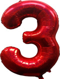 Jonhamwelbor 40 Inch Laser Red Number 3 Balloon Foil Mylar Giant Balloon by Jonhamwelbor