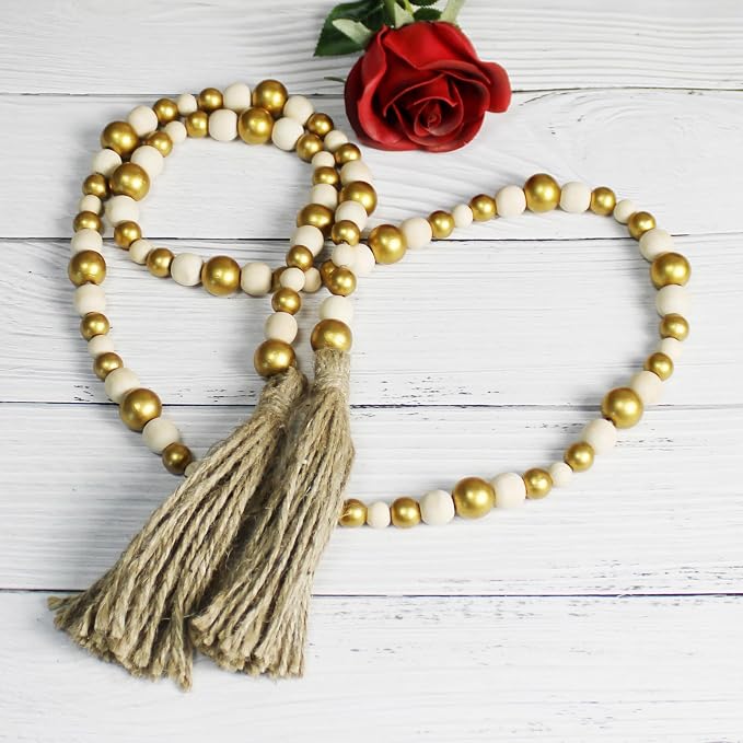 CVHOMEDECO. Wood Beads Garland - Image 2