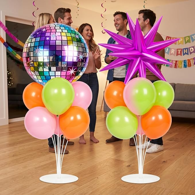 Disco Ball Table Centerpiece Balloons Stand Kit- 2 Sets Balloon Centerpieces - Image 5