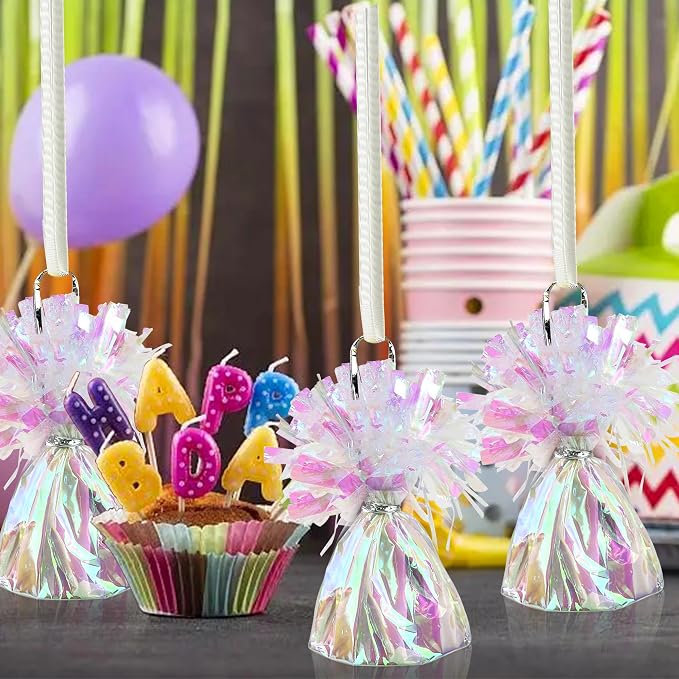 16 PCS Metallic Wrapped Balloon Weights Opalescent Heavy Balloon Weight - Image 5