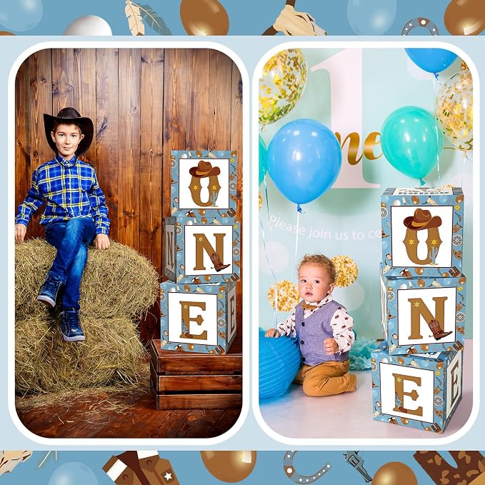 Honoson 3 Pcs My First Rodeo Balloon Boxes - Image 6