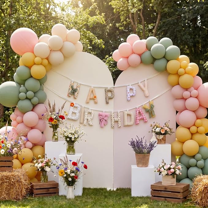 Pre-strung Happy Birthday Banner Sign Reusable Felt Happy Birthday Garland - Image 7