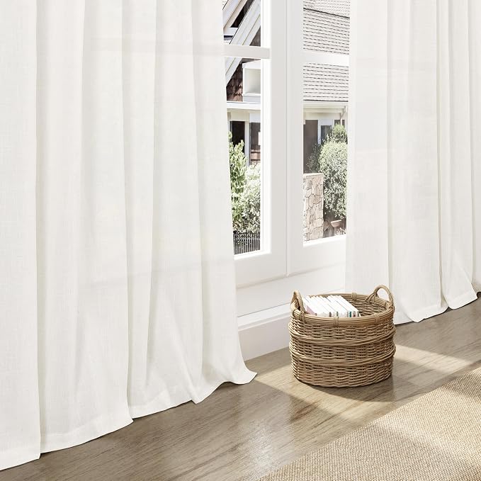 Neutral Linen Curtains 72 Inches - Image 5