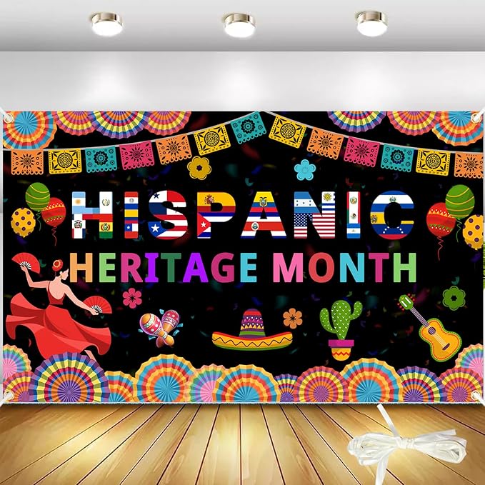 Hispanic Heritage Month Banner 6x4ft by SeasonsFriends