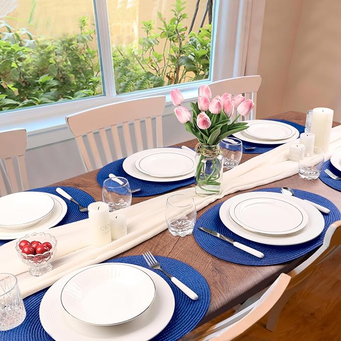 AHHFSMEI Placemats Set of 4 for Dining Table Washable Woven Non-Slip 18x12 - Image 6