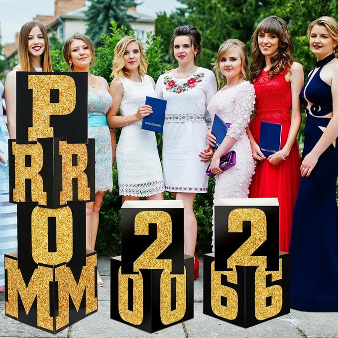 Queekay 8 Pcs Prom Column Standup Photo Booth Decorations 2026 Prom Backdrop - Image 7