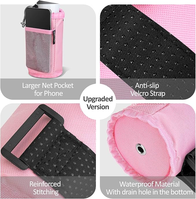 GEARV 2Pack Cup Holder for Bike, Scooter and Wheelchair, Water Bottle Holder - Image 2