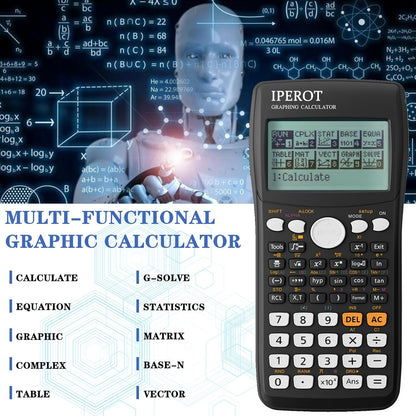 Scientific Calculators with Graphing Calculator, IPEROT Scientific Calculators 10 Modes/ 4 Graphing Functions, Desktop Math Calculator Ideal for School Supplies, Students, College, Teachers(Black)