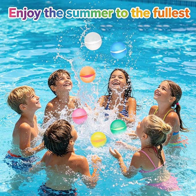 24PCS Reusable Water Balloons for Kids, Water Bomb Summer Toy - Image 5