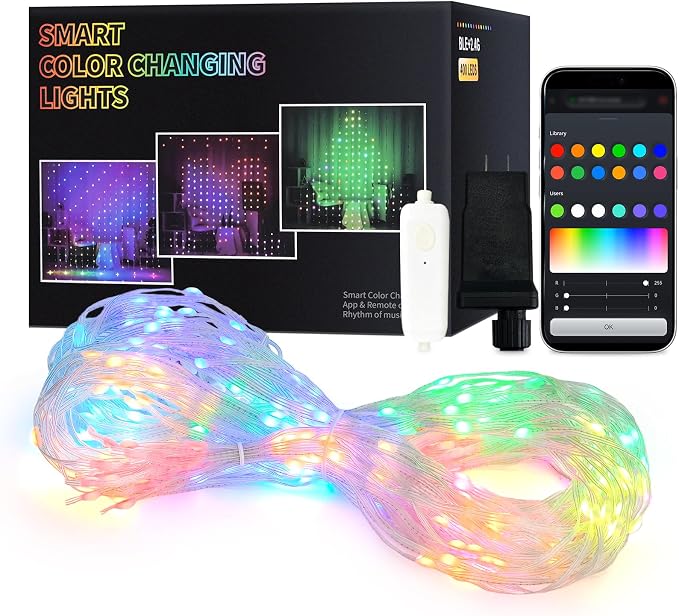 JMEXSUSS 400 LED Smart Curtain Lights by JMEXSUSS