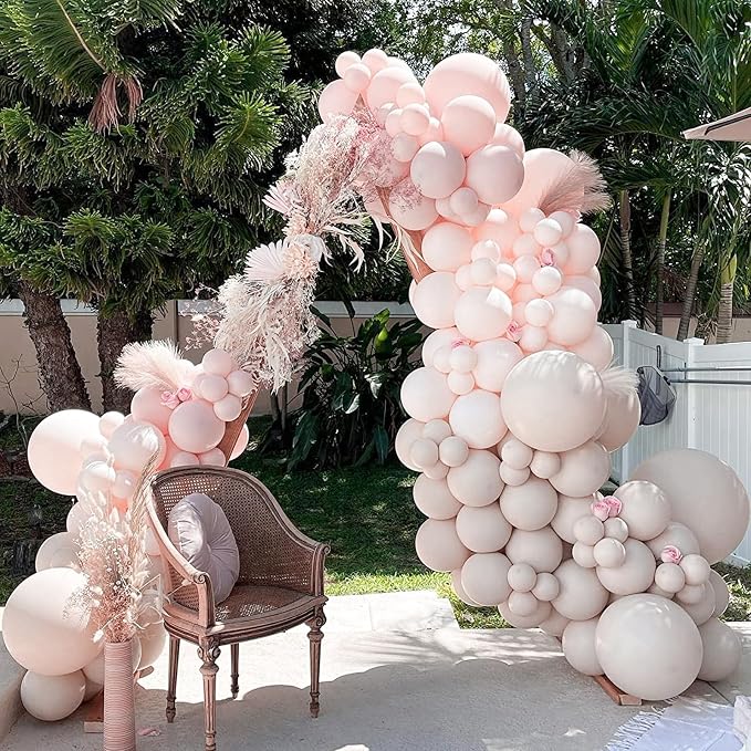 PartyWoo Beige Balloons 100pcs Boho Cream Ivory Neutral White Color | Balloons - Image 7