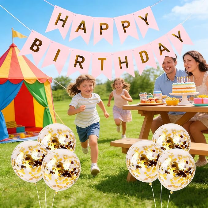 Happy Birthday Banner Sign Bunting Hanging Decorations - Image 5