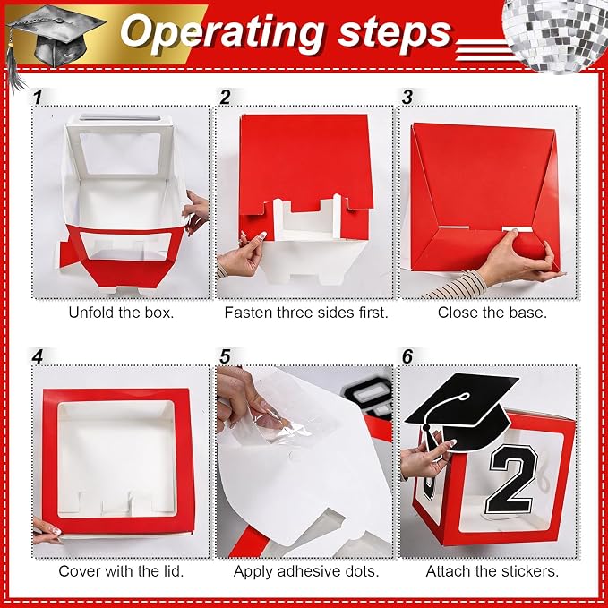 2026 Graduation Decorations Class of 2026 Red and Black Balloons Arch kit - Image 5