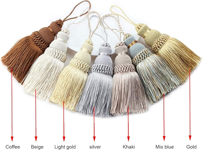 4Pcs Colorful Tassel Key Tassels DIY Accessories | 9.5 Inch Tassels - Image 6