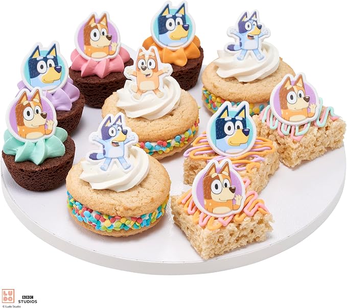 DecoPac Bluey So Much Fun Rings, 24 Cupcake Decorations Featuring Bluey - Image 9