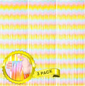 Voircoloria Pastel Foil Fringe Backdrop Curtains, 3 Pack | Tinsel Streamers by Voircoloria
