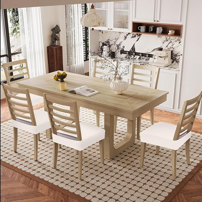 Smiry Waterproof Seat Covers for Dining Room Chairs, No Rear Covers | Stretch - Image 8