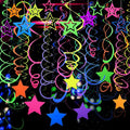 52 PCS UV Neon Rainbow Ceiling Swirl Decoration Hanging Streamer by WELITTCON