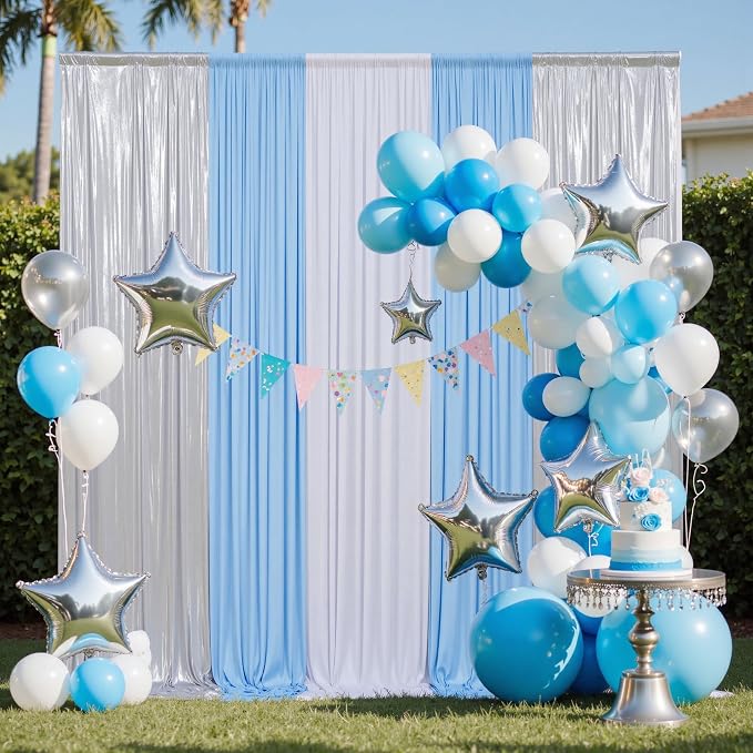 10x10FT Silver Sequin Backdrop Curtain - Image 7