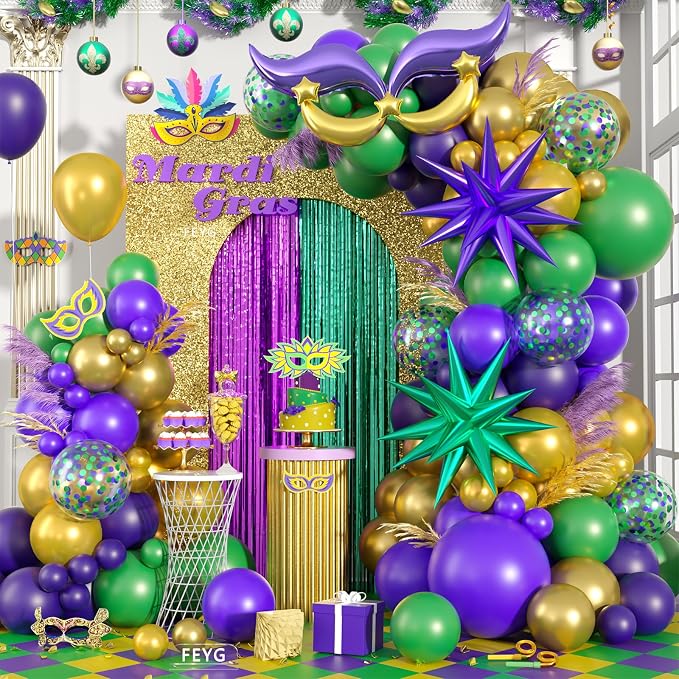 Purple Green Balloon Garland Arch Kit by FEYG