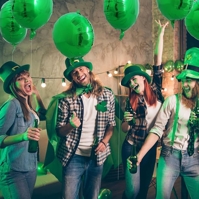 TONIFUL 30Pcs 18 Inch Round Balloons Large Green Round Shape Foil Balloons Big - Image 5