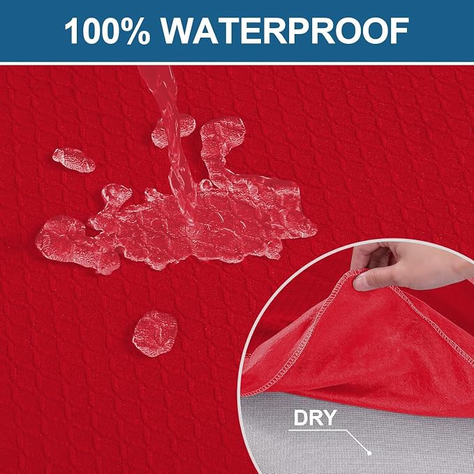 Smiry Waterproof Seat Covers for Dining Room Chairs, No Rear Covers | Stretch - Image 3