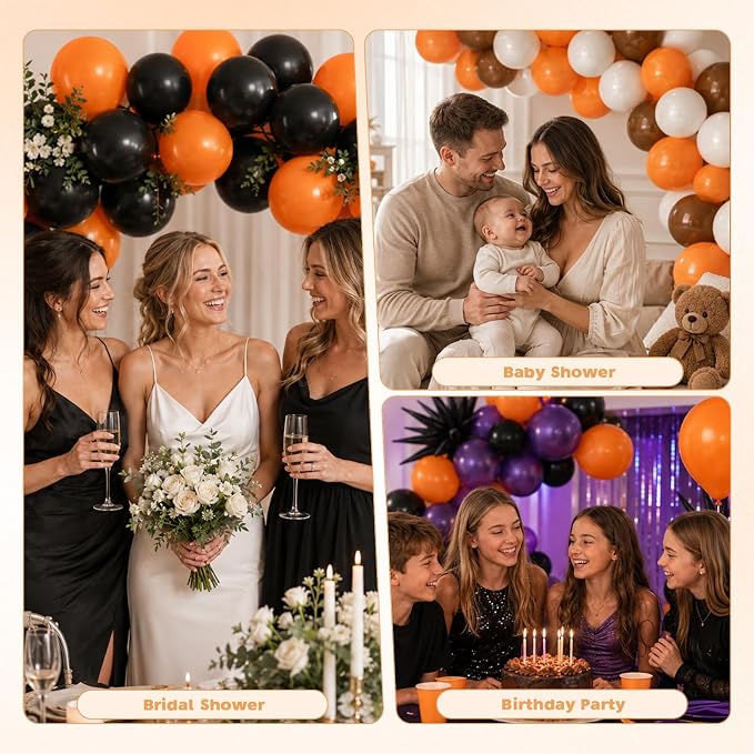 Orange Balloons, 12 Inch Burnt Orange Helium Latex Balloon | 30 Pack Matte - Image 4