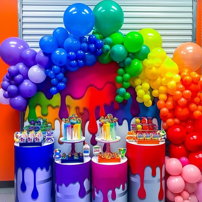 Voircoloria 98pcs Rainbow Balloons Garland Arch Kit, 18 12 10 5 Inch | - Image 5