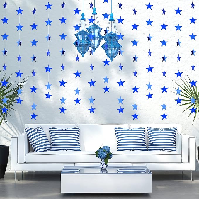 Patelai 130 ft Star Garland Banner Decor, Royal Blue - Image 6