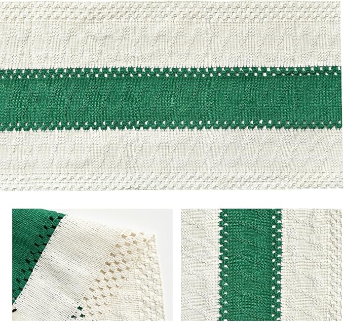 Artoid Mode Emerald Green Farmhouse Rustic Table Runner 12x36 Inch | Seasonal - Image 6