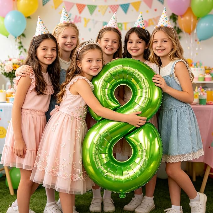 40 inch Number Balloon 0-9 Green Large Number 2 Balloons, Digital Balloons - Image 4