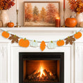 Fall Decorations, Fall Felt Maple Leaves & Pumpkin Garland by Lairyan