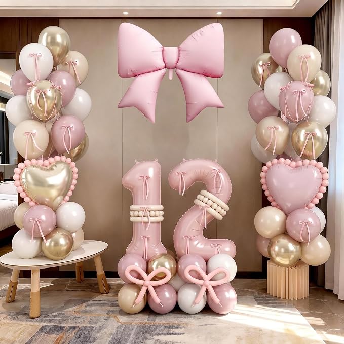 40 Inch Dusty Pink 12 Number Balloon - Image 7