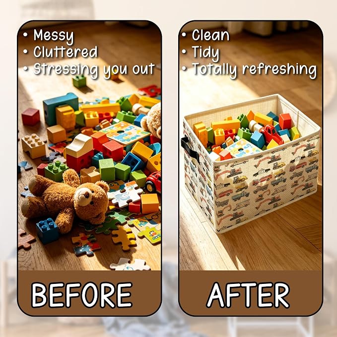 Construction Car Boys Nursery Storage Basket - Image 6