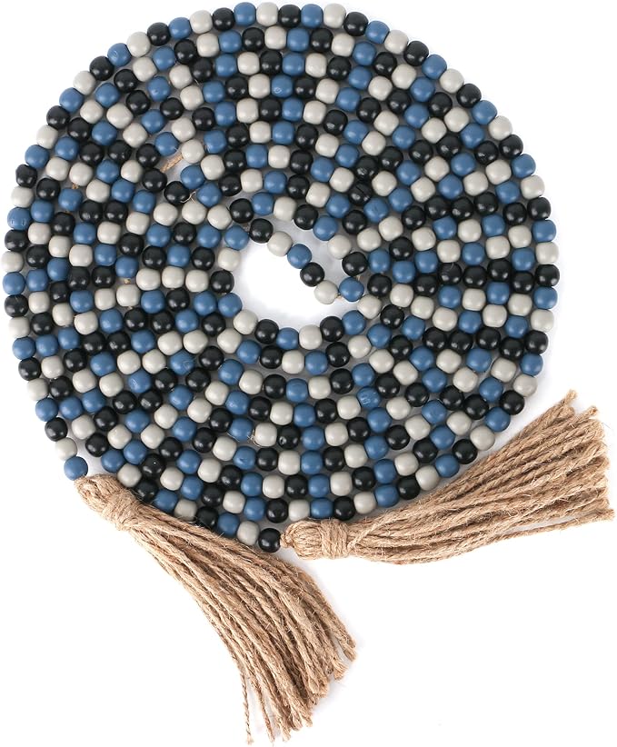 CVHOMEDECO. 16 Feet Wood Beads Garland by CVHOMEDECO