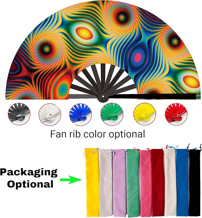 Custom Fans with Your Photo/Text - 13 Inch Personalized Folding Hand Fan for Line Dancing, Weddings, Parties | Decorative Gift for Women, Church Events & Dance Performances (50, 10 Inch)