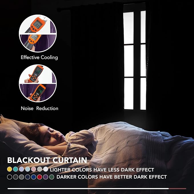 Deconovo Blackout Back Tab Curtains - Image 4
