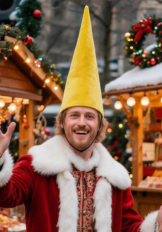 Medieval Pointed Cone Hat Renaissance Dwarf Elf Headwear - Image 5
