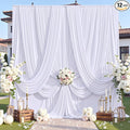 60ftx12ft Wrinkle Free White Backdrop Curtain by ENJOYYOURPARTY