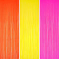 jijAcraft Orange Yellow Rose Tinsel Foil Fringe Curtain, 3 Pack 3.2x6.5 Feet by jijAcraft