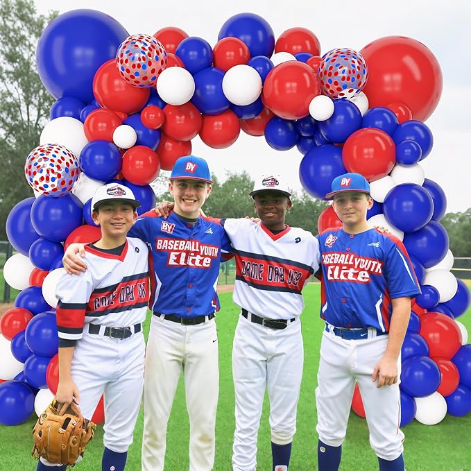 Amandir 153Pcs Red White and Blue Balloons Garland Arch Kit Different Sizes 18 - Image 7