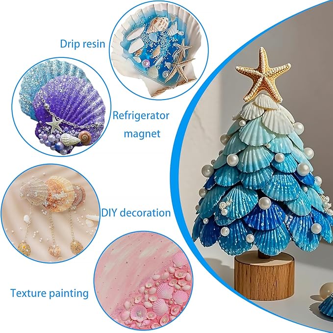 16PCS Sea Shells Scallop Shells Natural White Sea Shells for DIY Craft Crafting,Painting,Baking,Home Decor and Beaching Wedding Decoration (10-12CM) Seashells Bulk