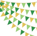 Green Gold Party Decorations Pennant Banner Flag Glitter Green Gold Triangle by pinkblume